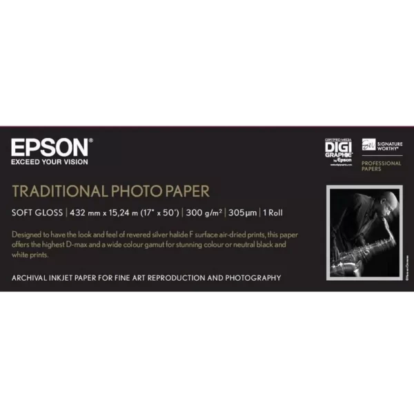 C13S045054 Epson Traditional 17 '' Photo Paper
