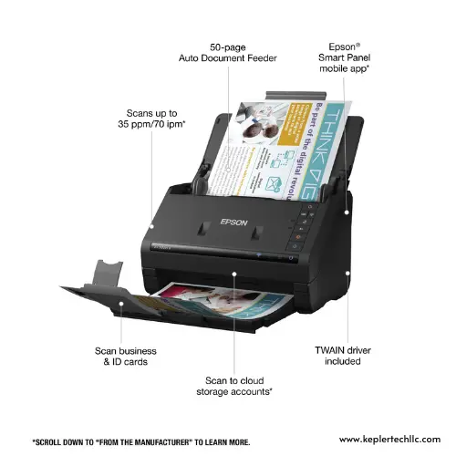 Epson WorkForce ES-500W II Wireless Scanner - 1