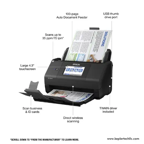 Wireless Touchscreen Desktop Document Scanner