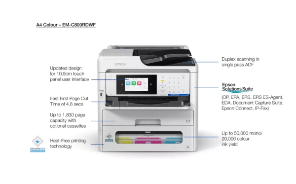 Epson WorkForce Pro EM-C800 Specs